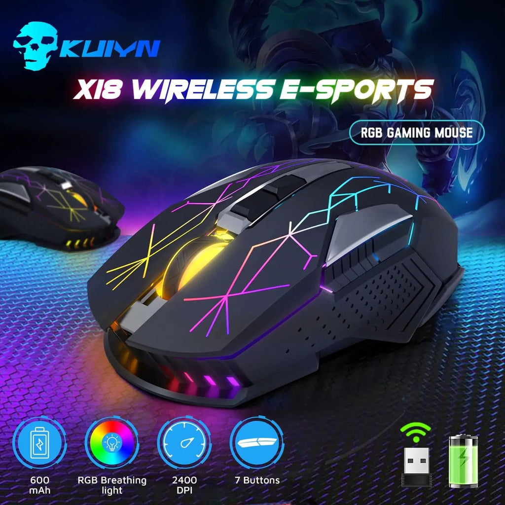 X18 Wireless Gaming Mouse 2.4G 7 RGB - Electrifick Wants