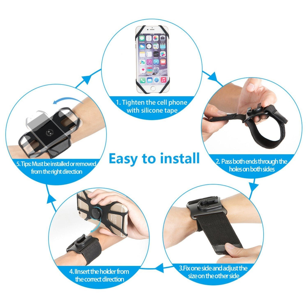 Detachable Swivel Arm Wrist Strap Sports Phone Case - Electrifick Wants