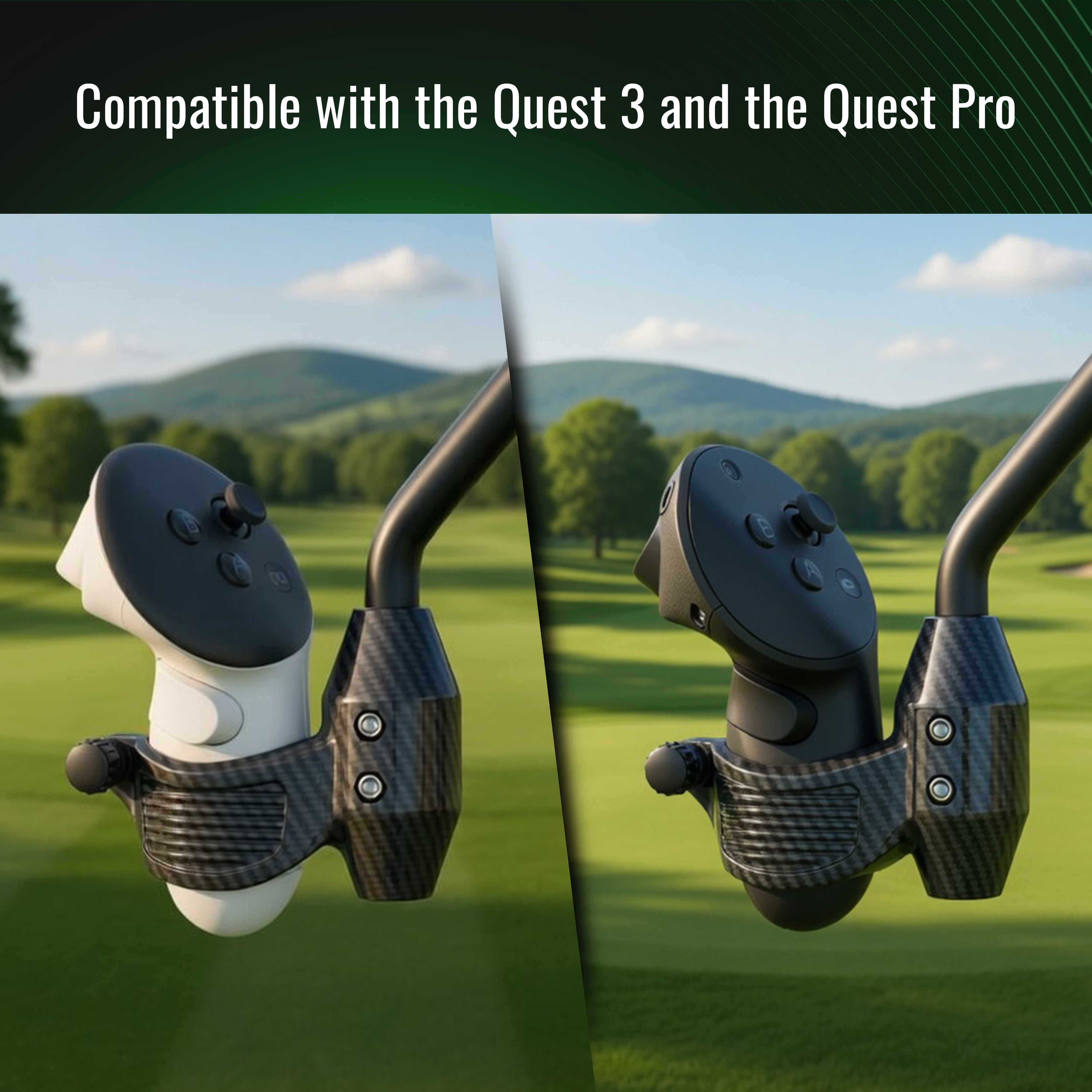 DriVR Ace - VR Golf Club Handle Accessory - Compatible with Quest 3/3s and Pro - Electrifick Wants