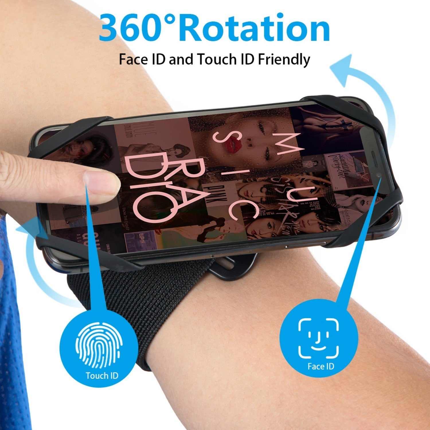 Detachable Swivel Arm Wrist Strap Sports Phone Case - Electrifick Wants