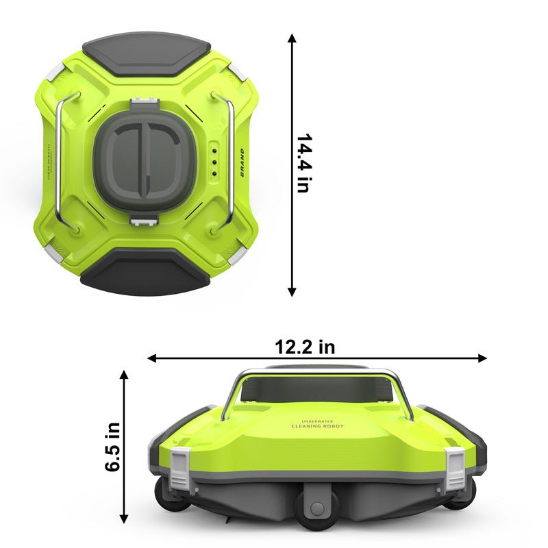 Ofuzzi Cyber 1000 H1 Cordless Robotic Pool Cleaner - Lime Green & Silver | Automatic Above-Ground Pool Vacuum, 90-Min Runtime, Self-Parking Tech - Electrifick Wants