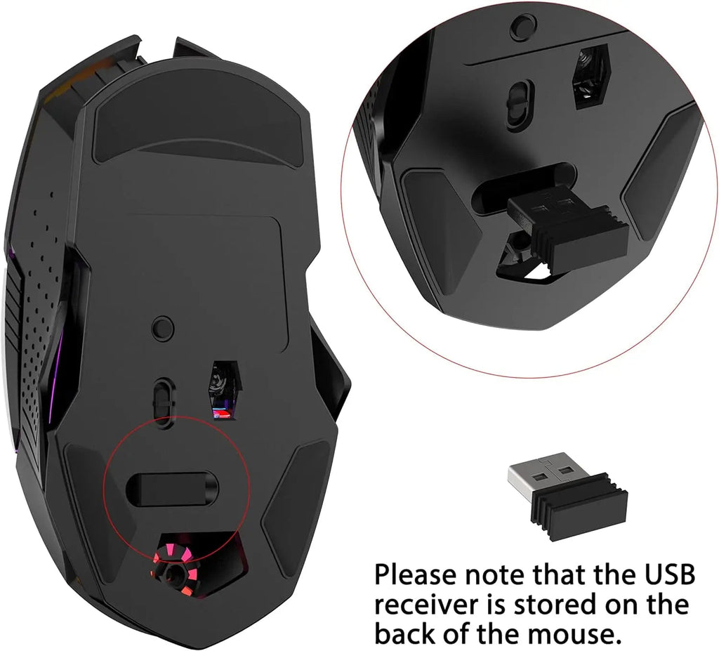 X18 Wireless Gaming Mouse 2.4G 7 RGB - Electrifick Wants